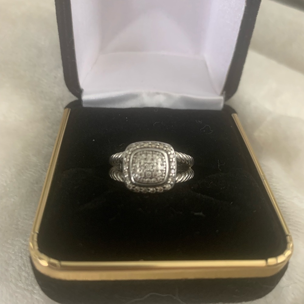 David yurman petite Albion ring with diamonds
